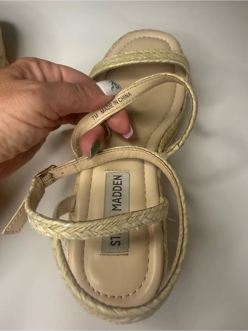 Steve Madden Espadrille Platform Sandal in Natural